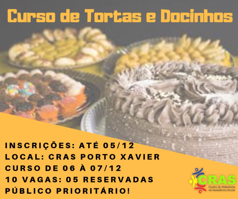 CURSO DE TORTAS E DOCINHOS